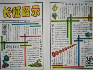 长征昭示中学生手抄报版面设计图