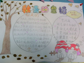 秋天的童话手抄报版面设计图