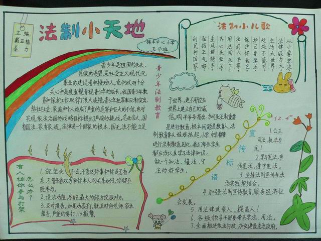 小学生法制手抄报版面设计图