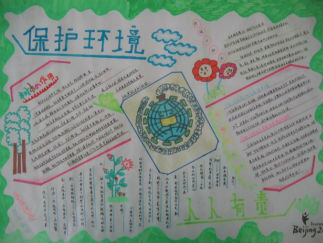 小学生保护环境手抄报版面设计图
