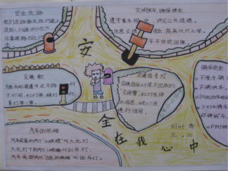 小学生安全手抄报版面设计图2