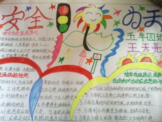 小学生安全教育手抄报版面设计图