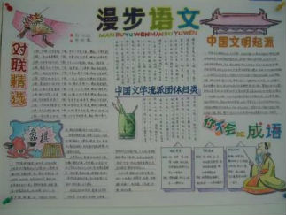 漫步语文手抄报版面设计图