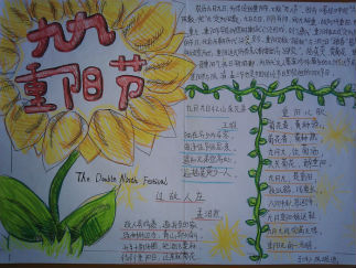 九九重阳节手抄报版面设计图4