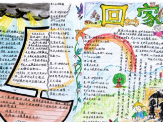 “回家”中学生手抄报版面设计图
