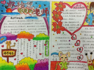 师恩难忘教师节手抄报版面设计图