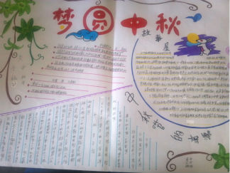 梦圆中秋手抄报版面设计图