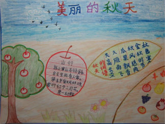 秋天收获的季节手抄报版面设计图