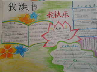 ”我读书，我快乐“手抄报版面设计图