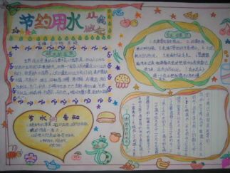 节约用水从我做起手抄报版面设计图