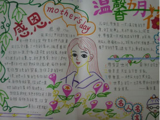 母亲节小学手抄报版面设计图
