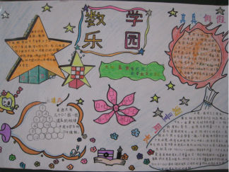 精美数学乐园手抄报版面设计图