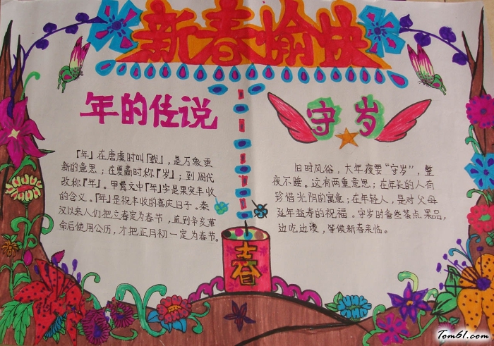 春节手抄报版面设计图7图片1