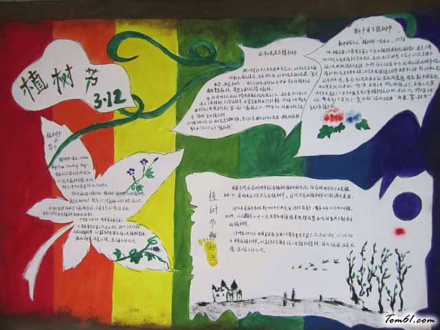 植树节3.12手抄报版面设计图图片1