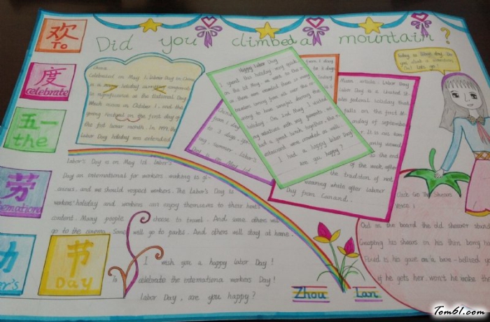 英文五一劳动节手抄报版面设计图图片1