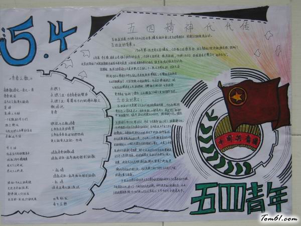 5.4青年节手抄报版面设计图图片1