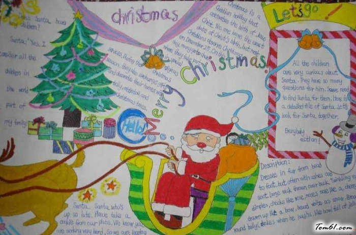 圣诞节英语手抄报版面设计图5图片1