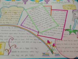 英文五一劳动节手抄报版面设计图