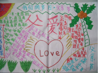 父亲节手抄报版面设计图8