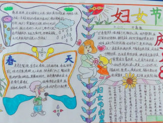 3.8妇女节手抄报版面设计图