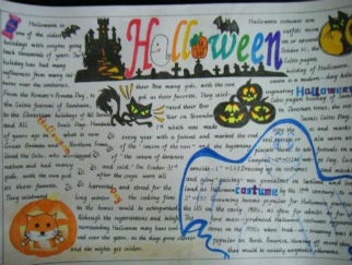 万圣节手抄报版面设计图5