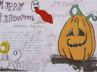 万圣节手抄报版面设计图4