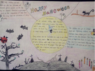 万圣节手抄报英语版面设计图2