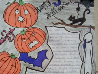 万圣节手抄报版面设计图2