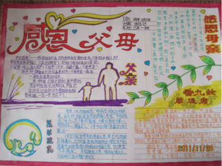 感恩节手抄报版面设计图5