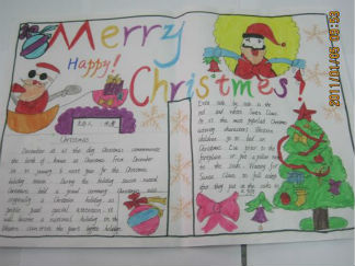 圣诞节手抄报版面设计图12