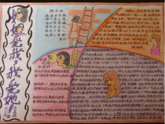 关于母亲节的手抄报版面设计图