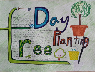 英文植树节手抄报版面设计图