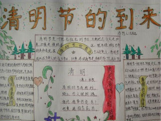 清明节手抄报版面设计图14