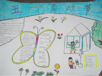 五一劳动节手抄报版面设计图