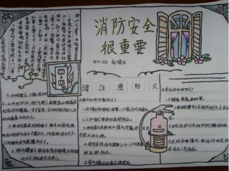 消防安全很重要手抄报版面设计图