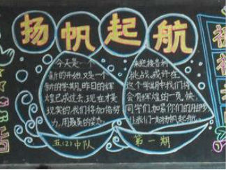 开学了黑板报版面设计图