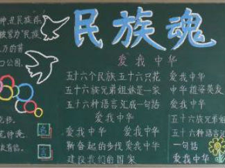 弘扬名族精神手抄报版面设计图