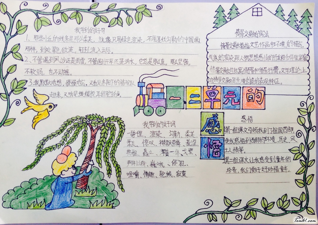 感悟手抄报版面设计图图片1