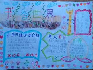 读书的名言手抄报版面设计图