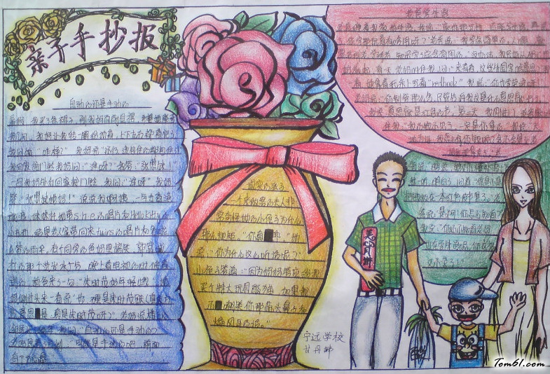 亲子教育手抄报版面设计图图片1