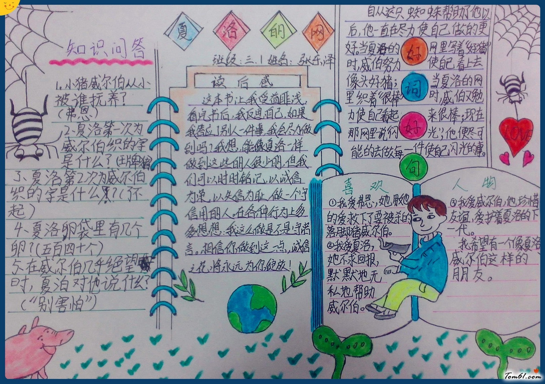 夏洛的网手抄报版面设计图图片1