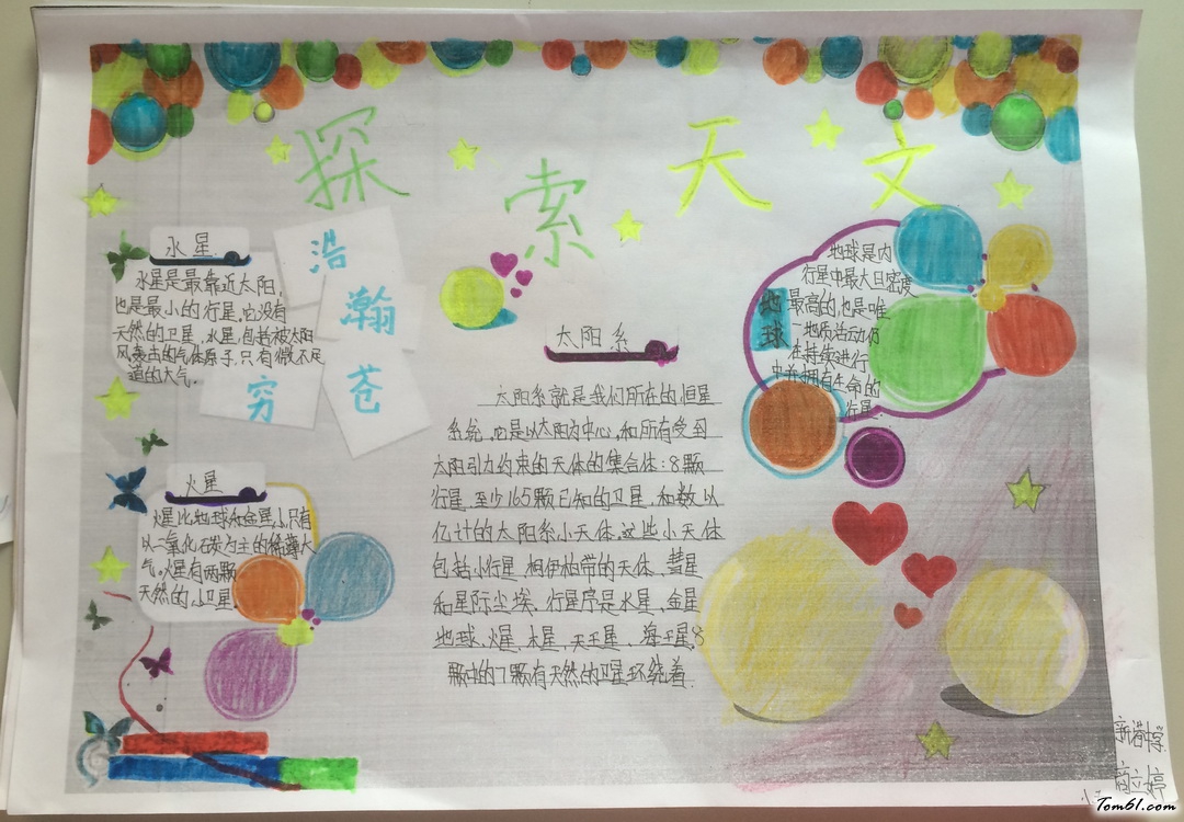 天文手抄报版面设计图图片1