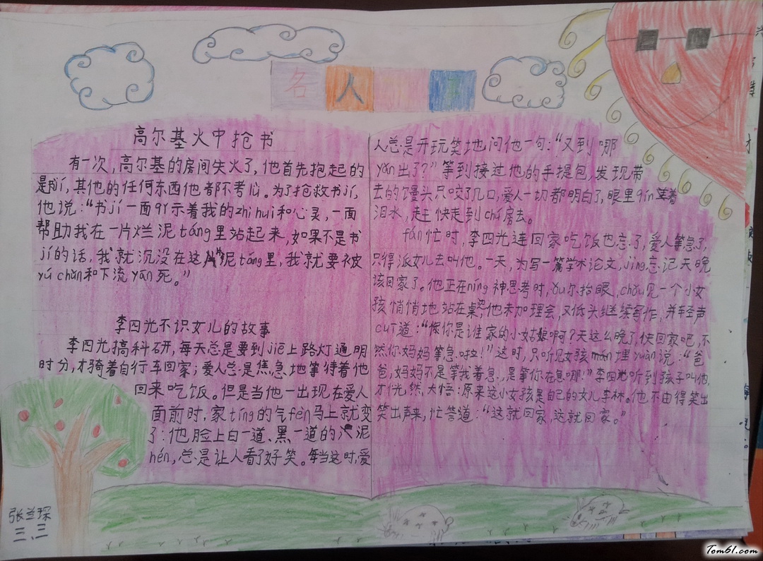 名人故事手抄报版面设计图12图片1