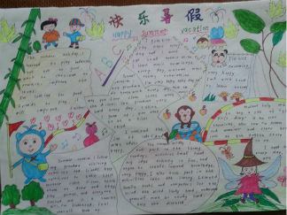快乐暑假手抄报版面设计图6