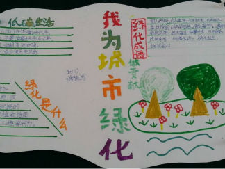 我为城市绿化手抄报版面设计图
