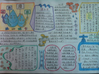 小学生节约用水手抄报版面设计图