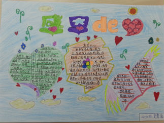 小学六年级感恩的心手抄报版面设计图2