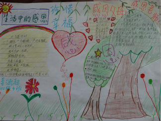 感恩手抄报版面设计图3