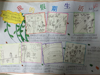 我的假期生活手抄报版面设计图