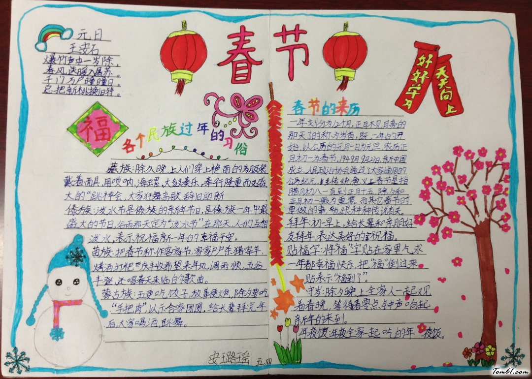 春节手抄报版面设计图2图片1